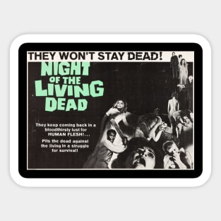 Night of the Living Dead Poster Sticker